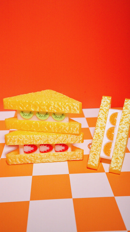 Fruit Sandwich Clicker Keychain