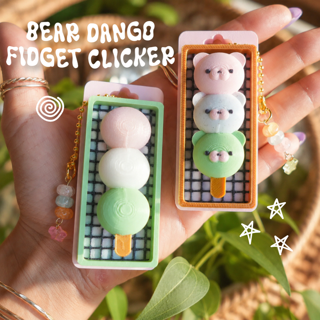 Bear Dango Clicker Keychain
