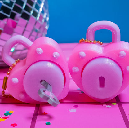 Key to my Heart Clicker Keychain