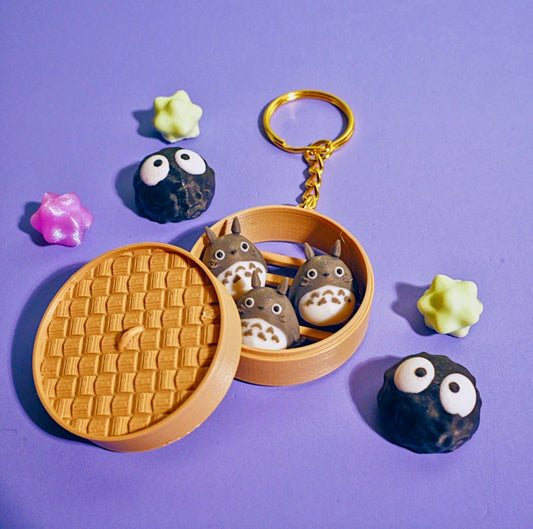 Totoro Dumpling Keychain