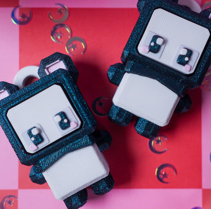 Pixel Panda Clicker Keychain