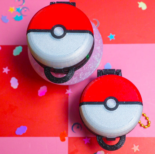 Poke Ball Waffle Clicker Keychain