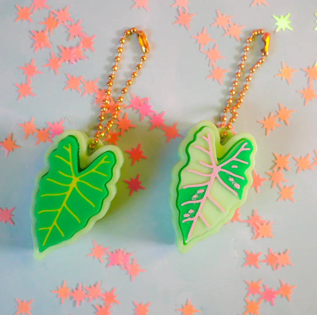 Alocasia Clicker Keychain