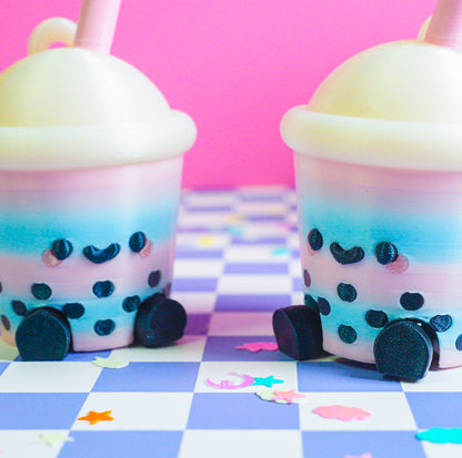 Cotton Candy Boba Clicker Keychain