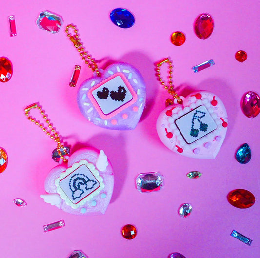 Heart Struck Clicker Keychain