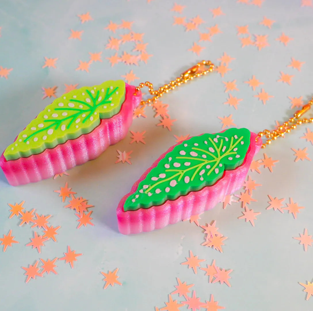 Begonia Clicker Keychain