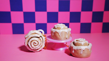 Cinnamon Roll Clicker Keychain