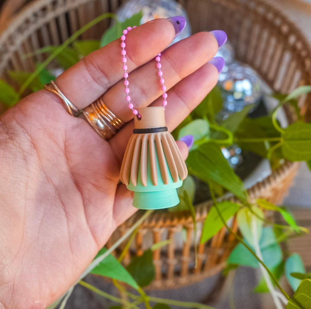 Matcha Whisk Clicker Keychain