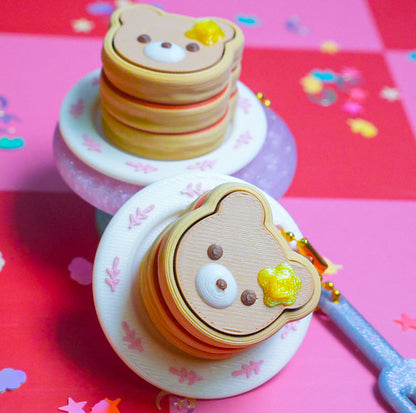 Bear Pancake Clicker Keychain