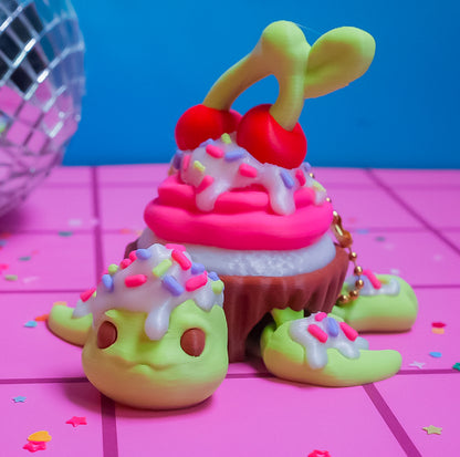 Cupcake Flexi Turtle Keychain