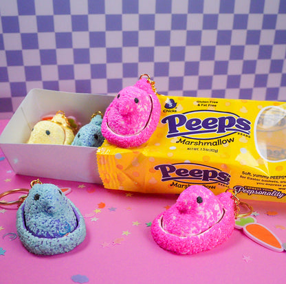 Peeps Chick Clicker Keychain