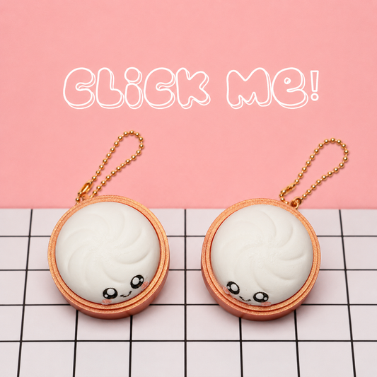 Happy Dumpling Clicker Keychain