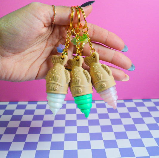 Taiyaki Icecream Clicker Keychain