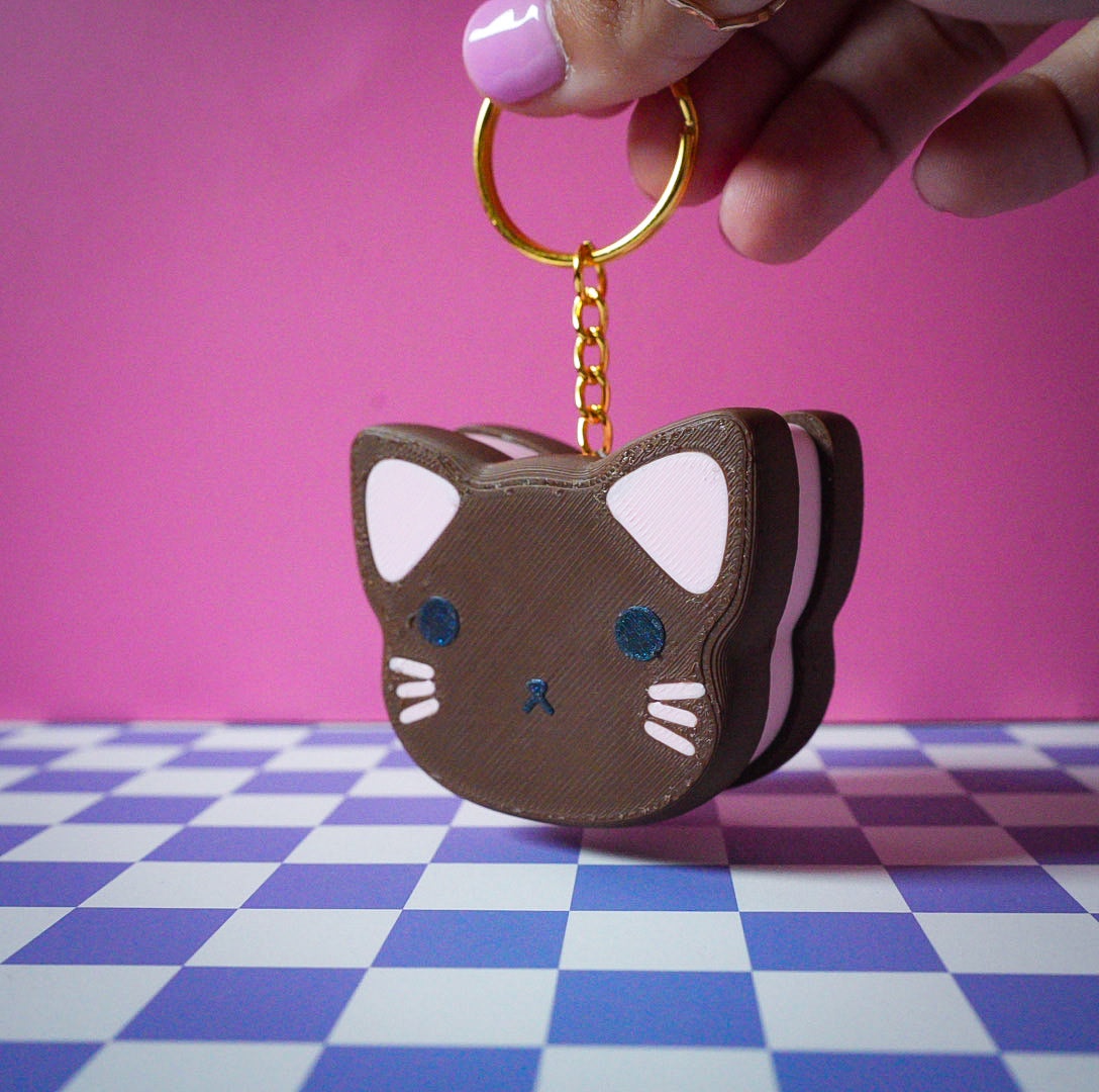Kitty Cookie Keychain