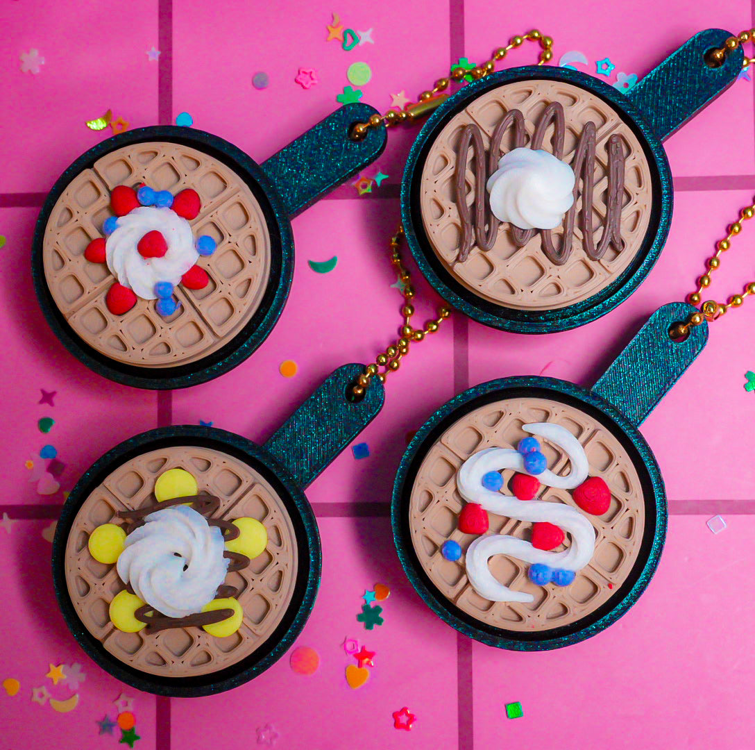 Waffle Clicker Keychain