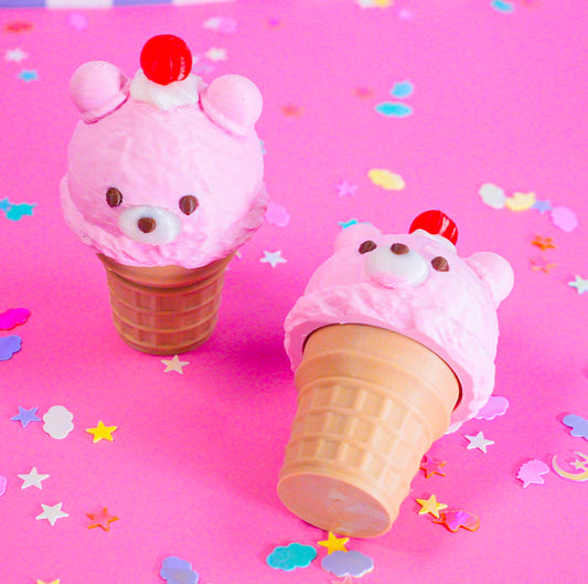 Strawbeary Icecream Clicker Keychain