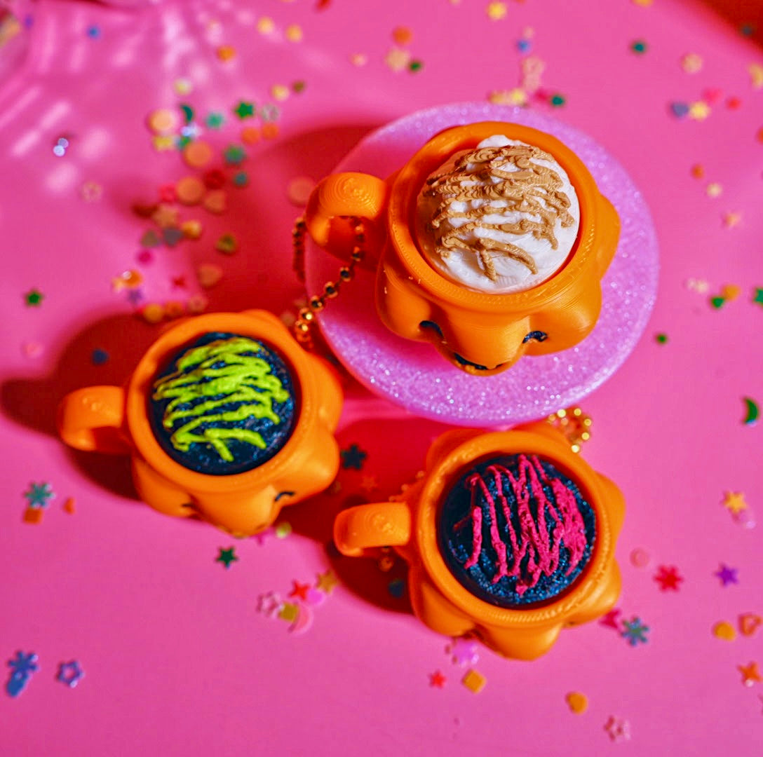 Pumpkin Latte Clicker Keychain