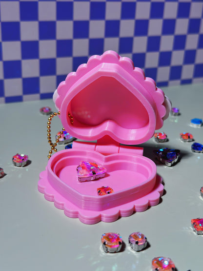 Heart Locket Keychain