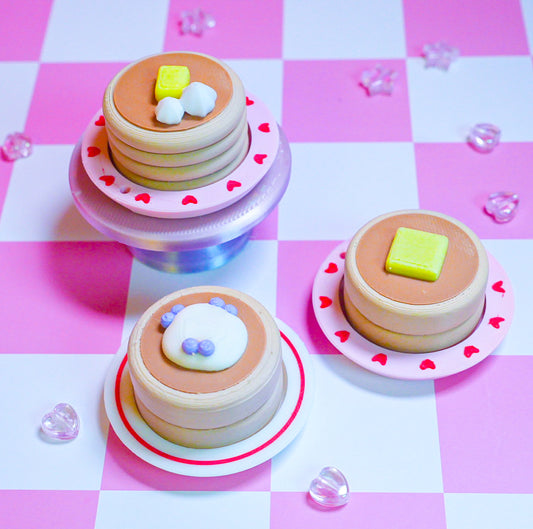 Plate of Pancakes Clicker Keychain