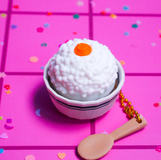 Rice & Eggs Clicker Keychain