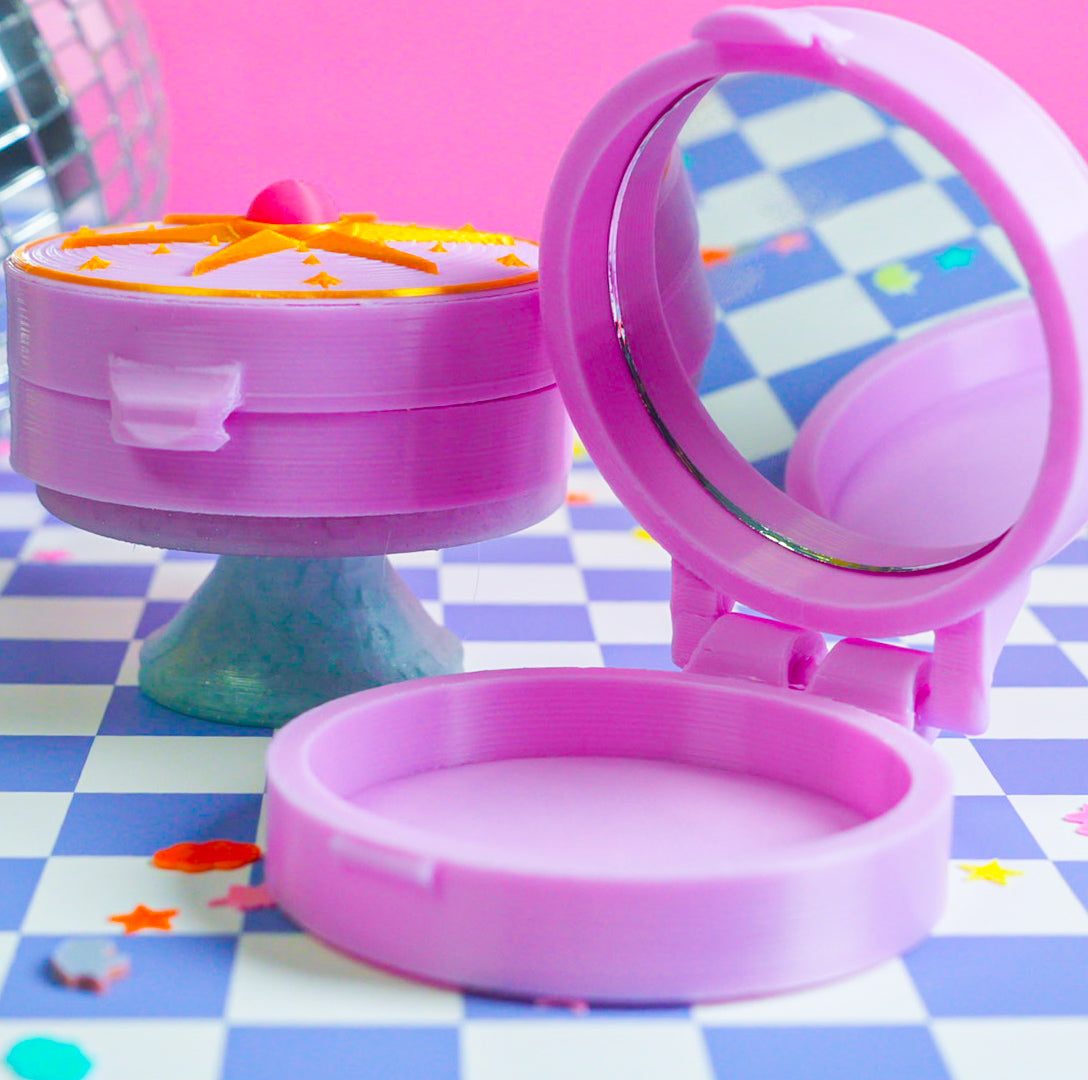 Vintage Gold Compact Mirror