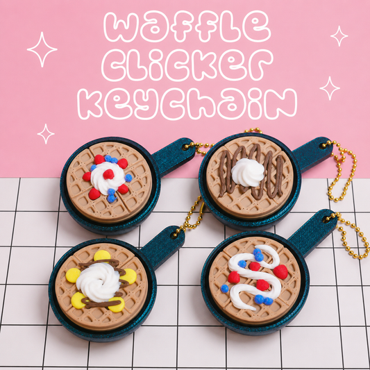Waffle Clicker Keychain