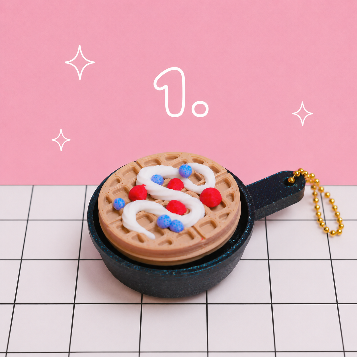 Waffle Clicker Keychain