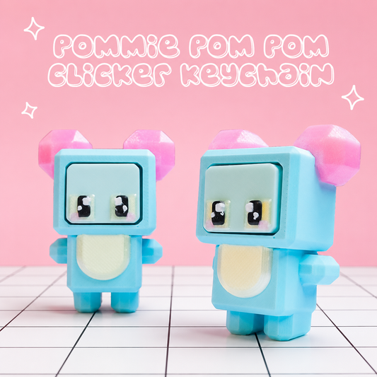 Pom Pom Clicker Keychain