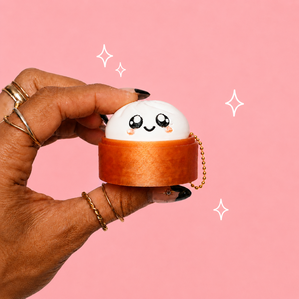 Happy Dumpling Clicker Keychain