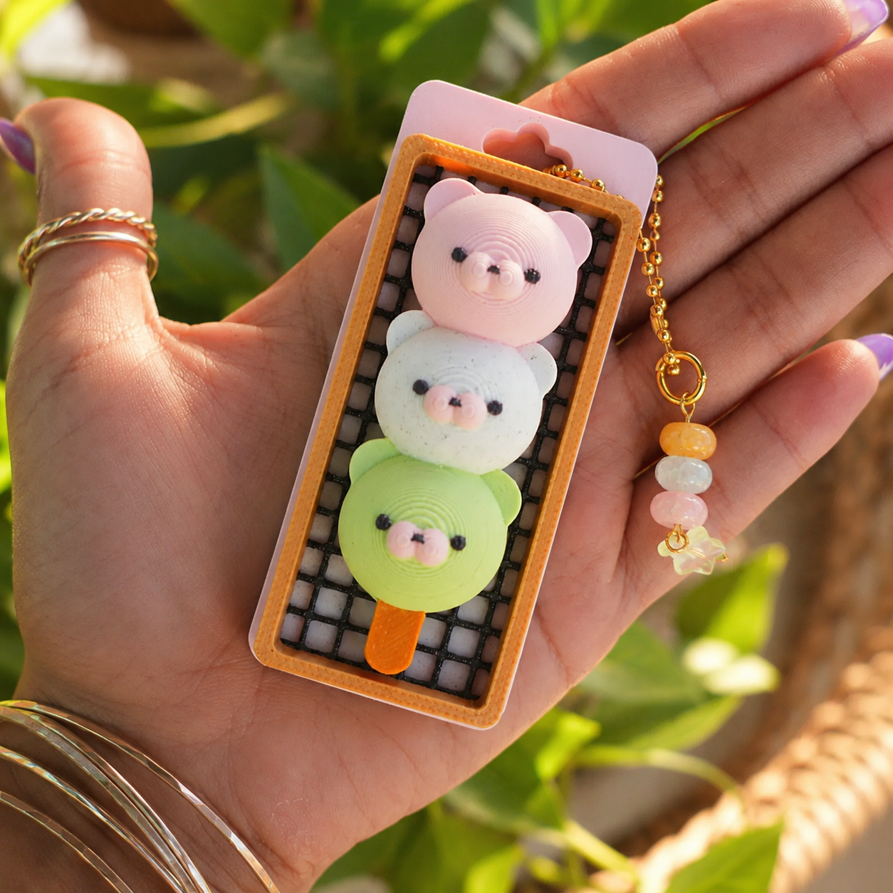Bear Dango Clicker Keychain