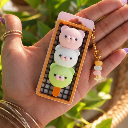 Bear Dango Clicker Keychain