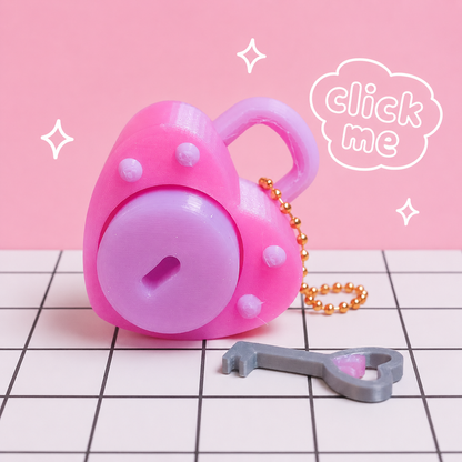 Key to my Heart Clicker Keychain