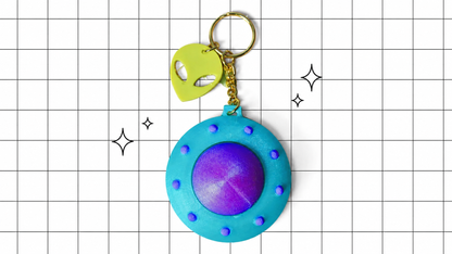 UFO Clicker Keychain