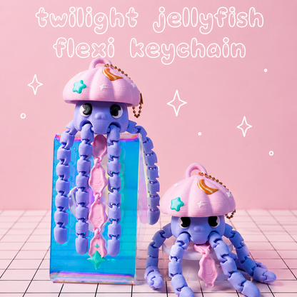 Twilight Jellyfish Flexi Keychain