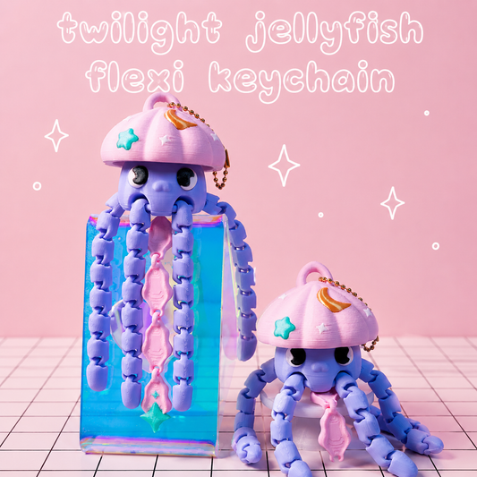 Twilight Jellyfish Flexi Keychain