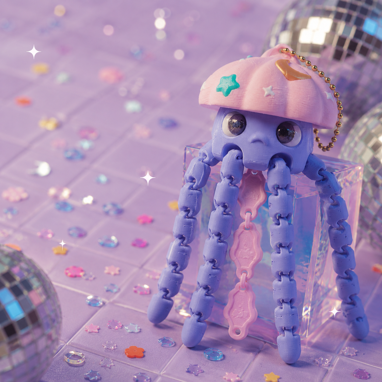 Twilight Jellyfish Flexi Keychain