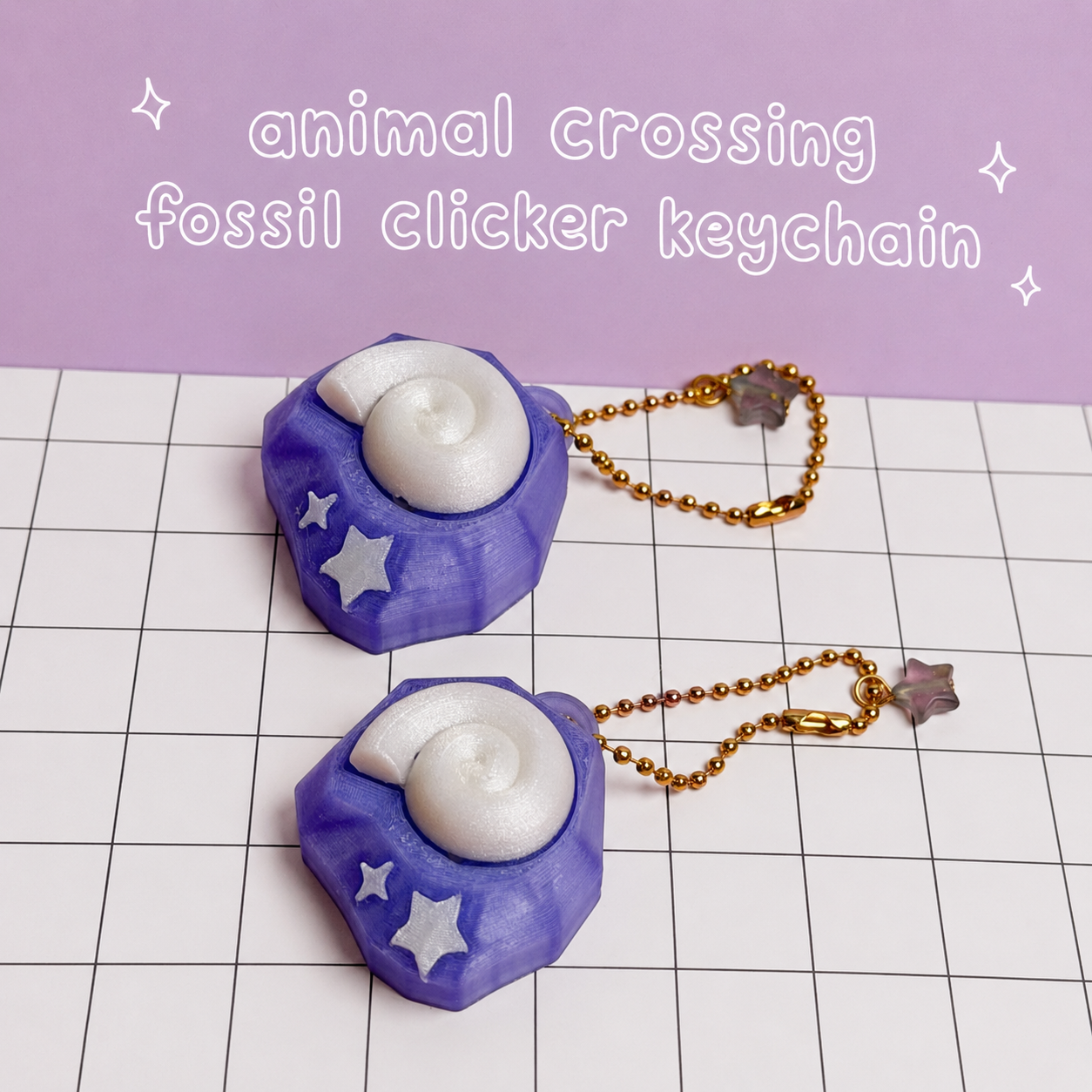 Animal Crossings Fossil Clicker Keychain
