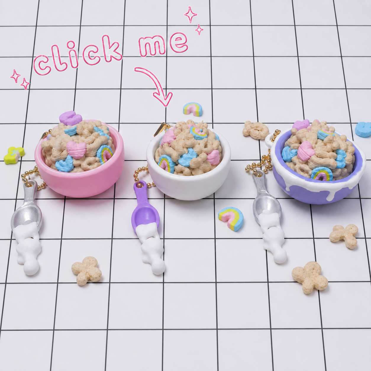 Cereal Clicker Keychain