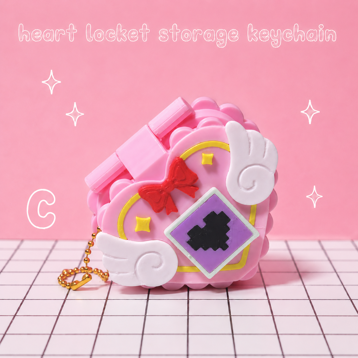 Heart Locket Keychain