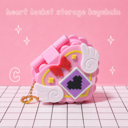 Heart Locket Keychain