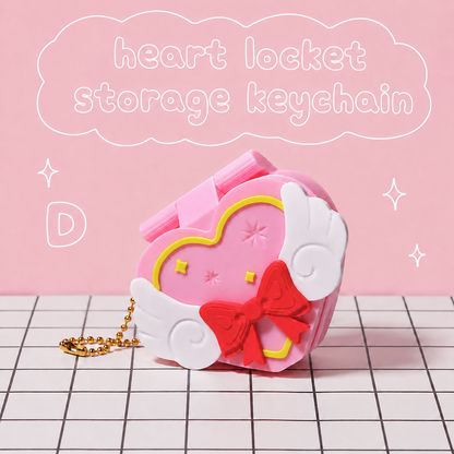 Heart Locket Keychain