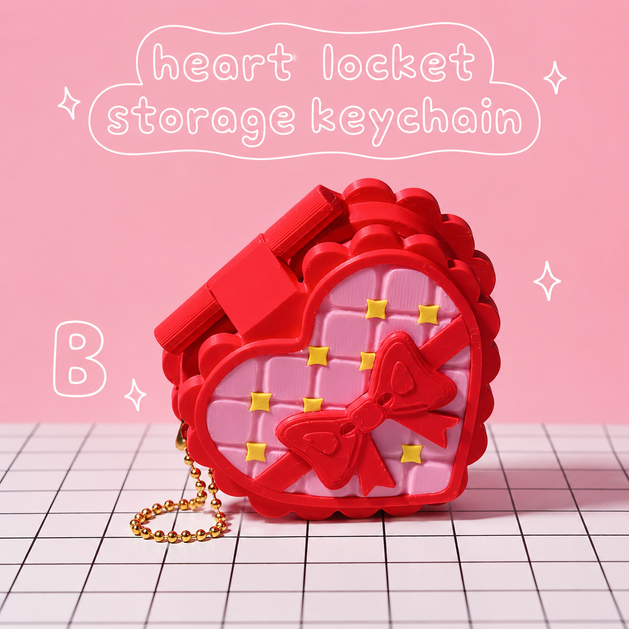 Heart Locket Keychain