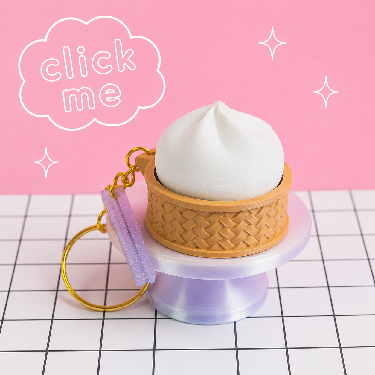Dumpling Clicker Keychain