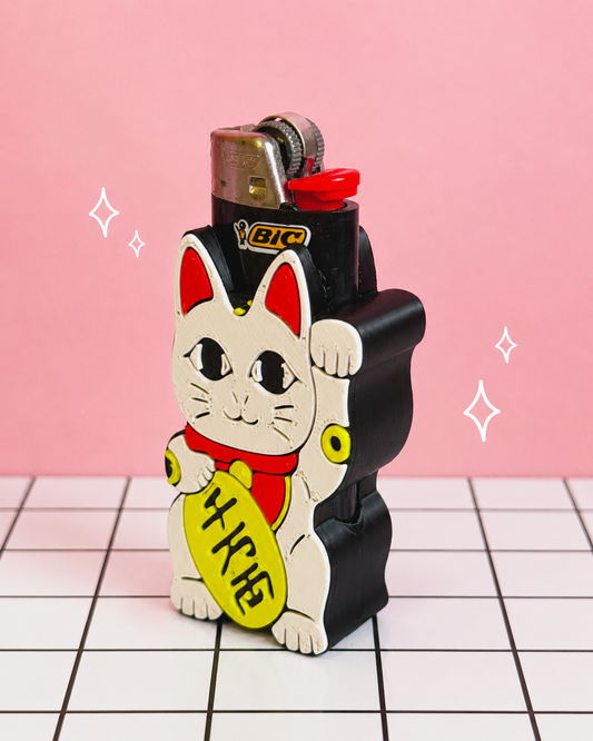 Lucky Cat Lighter Sleeve