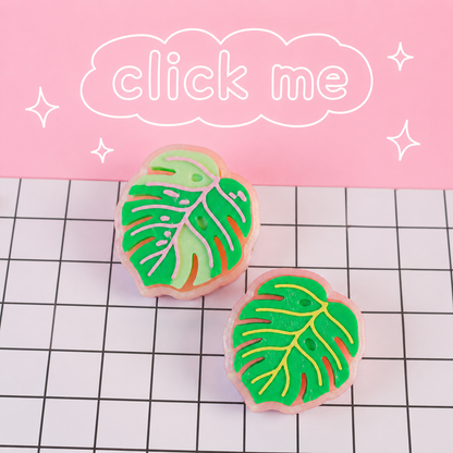 Monstera Clicker Keychains