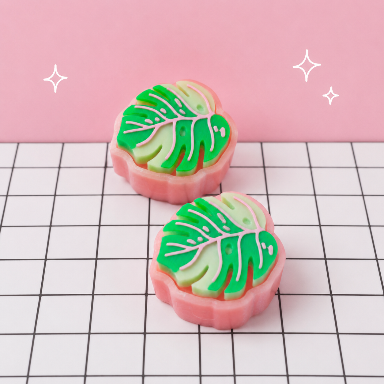 Monstera Clicker Keychains