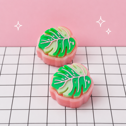 Monstera Clicker Keychains