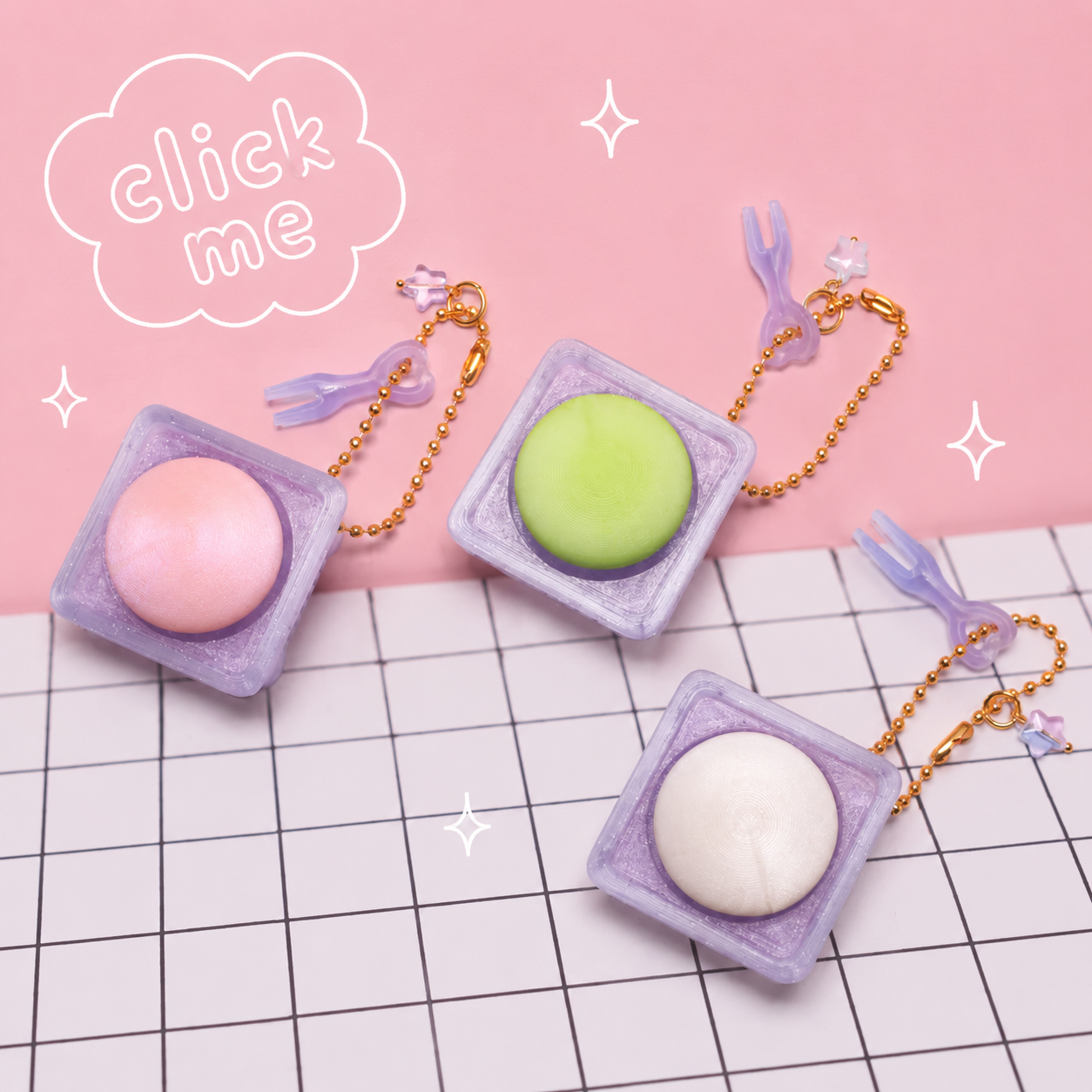 Mochi Clicker Keychain