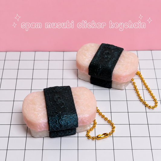 Spam Musubi Clicker Keychain