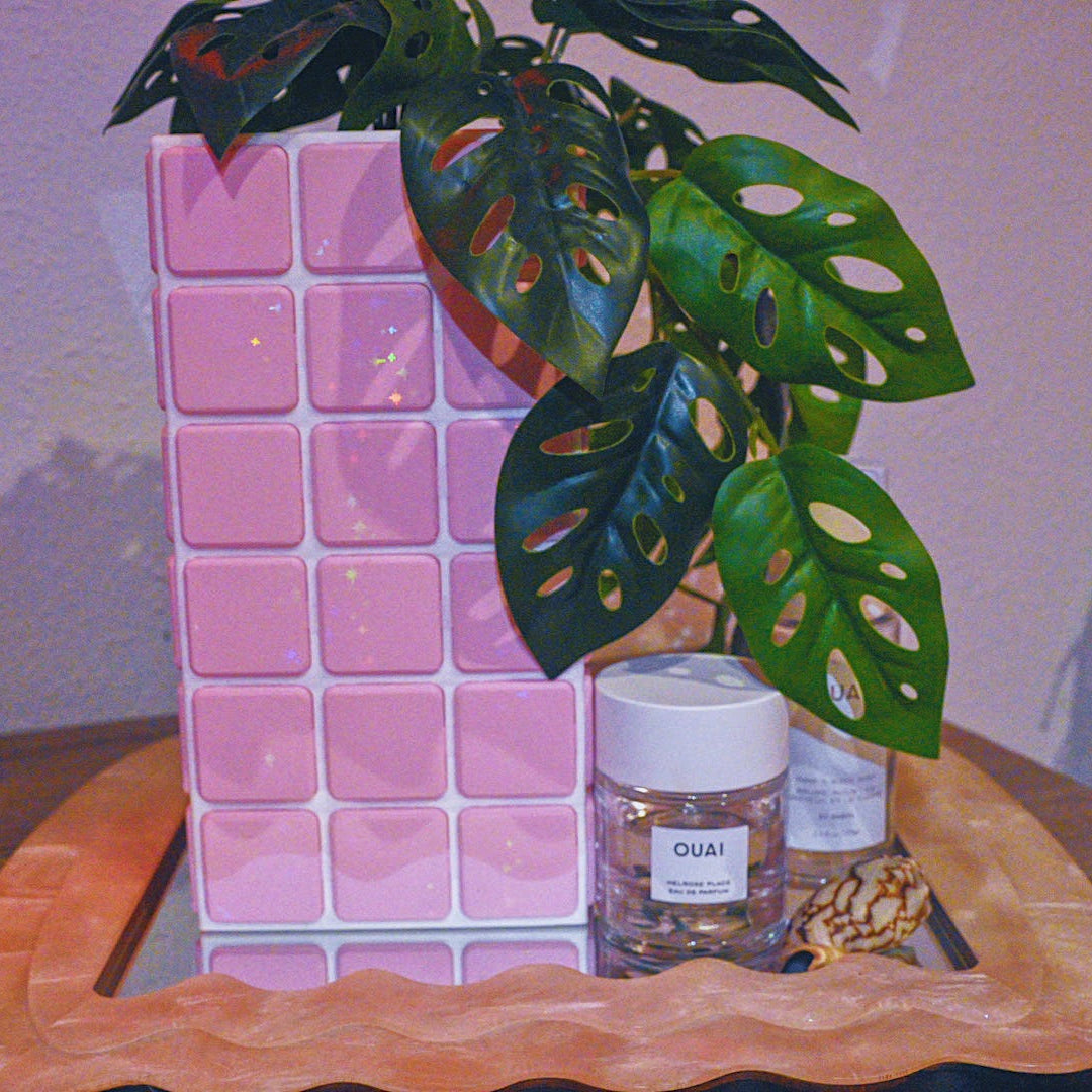 PINK TILE VASE